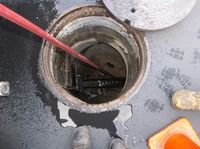 Small image of drain clog found during hydrojetting
